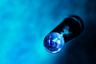 LED flashlight with bright illumination for professional and outdoor use.